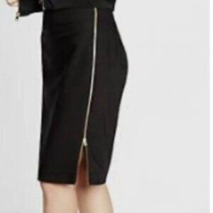 Express side gold zip midi pencil skirt size 8